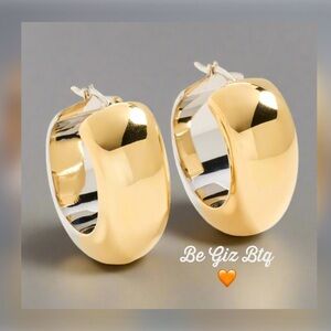 Lizzie Fortunato Authentic Women's Bubble Hoops Mixed Metal Earrings NWT